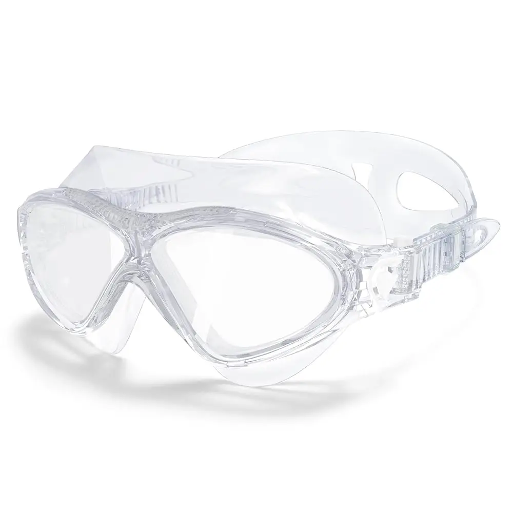 

Очки для плавания для взрослых, силиконовые, с защитой от запотевания и УФ-излучения, для мужчин и женщин, с углом обзора 180° ° Ясный обзор