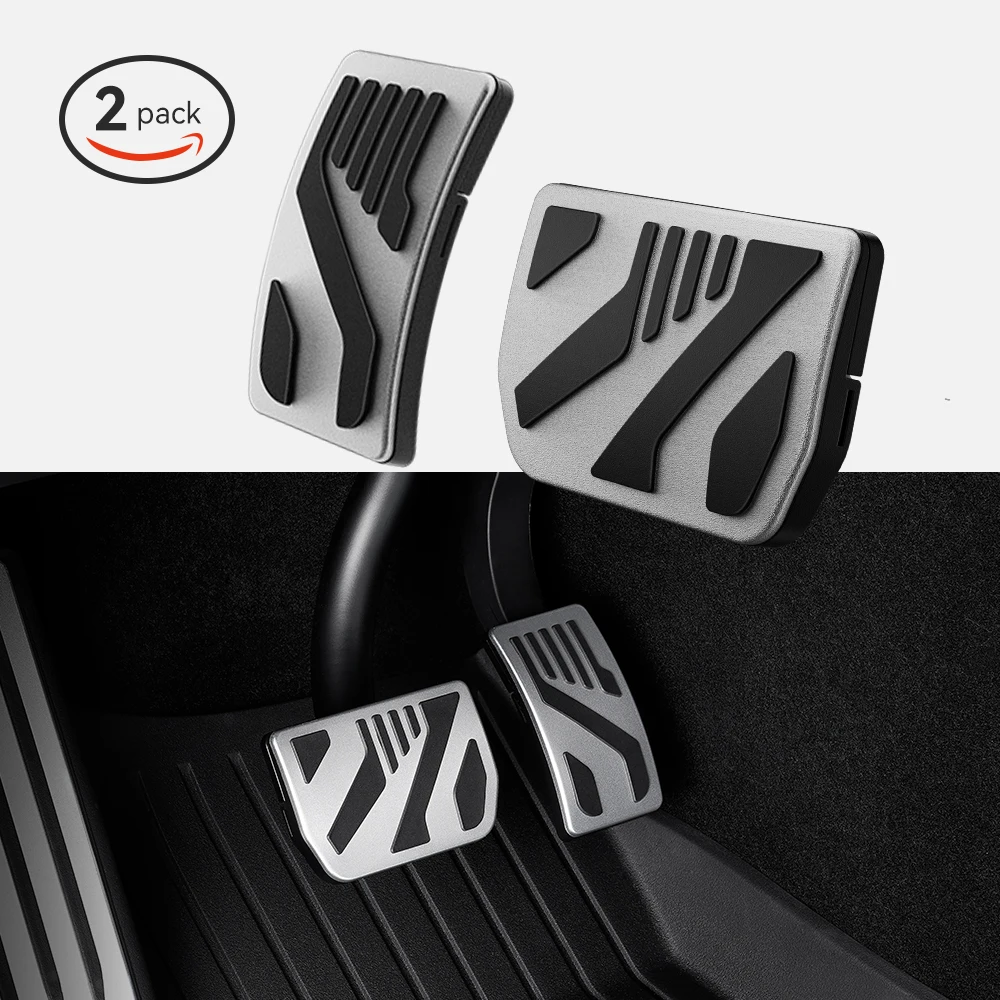 YZ Für Tesla Model X/S/3/Y Highland Juniper 2017-2026 Fußpedalabdeckung Rutschfeste Aluminiumlegierung Gaspedal Bremspedal