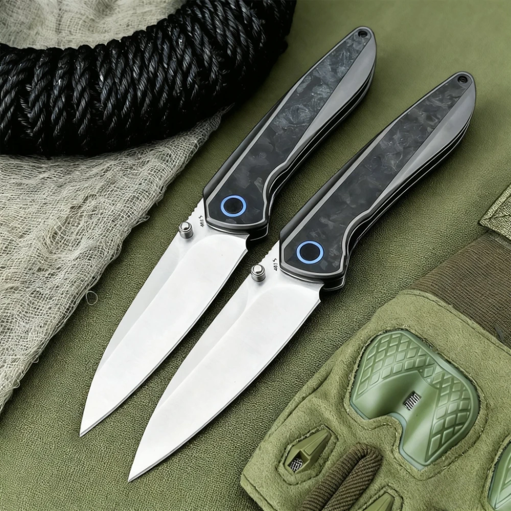 

Новый карманный складной нож 461, 7Cr17Mov, алюминиевый корпус с ручкой из углеродного волокна, походный нож для переноски, уличный нож, EDC, инструменты для приключений