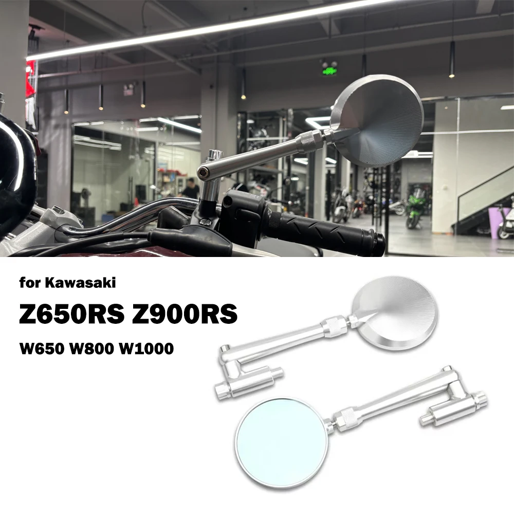 Z900RS Accessories for Kawasaki Z 900 RS Z650RS Motorcycle Retro Folding Mirror Blue Anti-Glare Rearview Z650 W650 W800 W1000