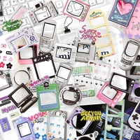 15Pcs/lot Y2K Cute Retro Paper Card Stickers Material Pack Decorative Journal Scrapbooking DIY Photo Frame Collage