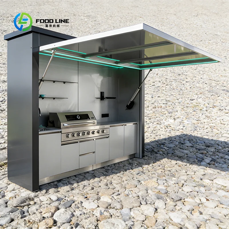 Customized Garden Outdoor Kitchen Outdoor Wooden Shed Kitchen Modular Outdoor Kitchen Islands