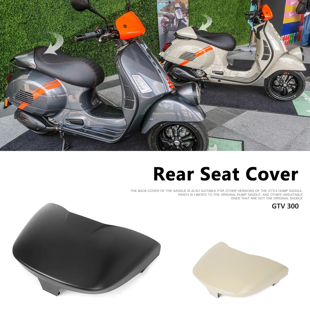 

Motorcycle Accessories Matte Look Rear Passenger Cowl Seat Back Cover Fairing Part For Vespa GTV300 GTV 300 gtv 300 2024 2023