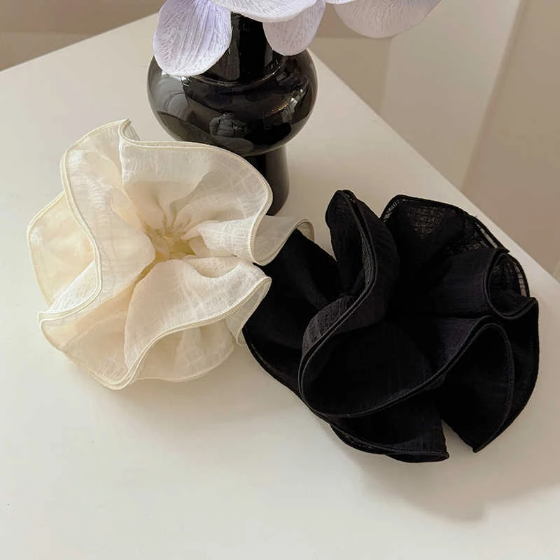 Мягкая пряжа, большие резинки для волос, двухслойная веревка для волос, летняя красочная эластичная резинка для волос, держатель для хвоста, резинки для волос, женские аксессуары для волос