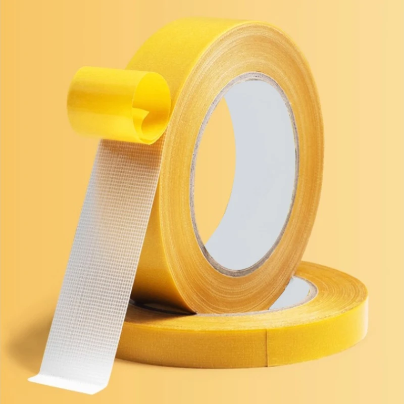 Super Adhesive Double Sided Cloth Traceless Carpet Base Tape With Strong Fixation High Viscosity For Waterproof Translucent Mesh