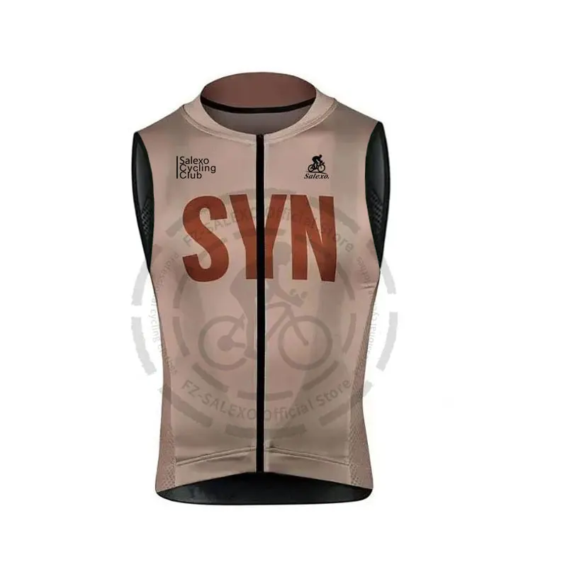 SYN Cycling Vest Men 2025 Summer Sleeveless Windproof Vests Road Sleeveless Cycling Jersey Bicycle Sports Riding Windproof Vests