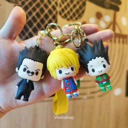 Anime Hunter x Hunter Keychain Cosplay Killua Kurapika Keyrings Resin Pendant Car Bag Key Chain Jewelry Accessories