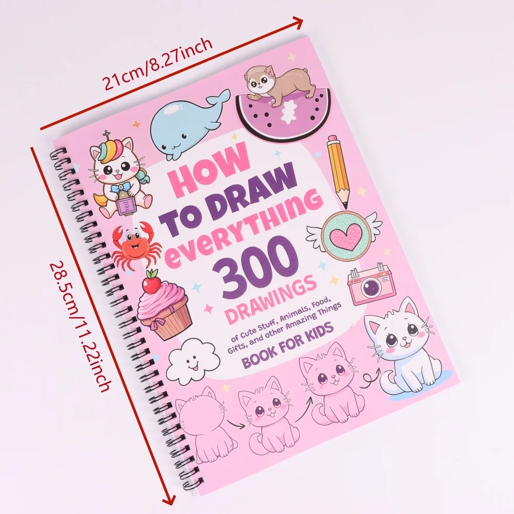 คู่มือการวาดภาพ: 300 งานวาดภาพแสนสนุก คู่มือทีละขั้นตอนสําหรับศิลปินหนุ่ม - ของขวัญวันเกิดหรือวันหยุดที่สมบูรณ์แบบ