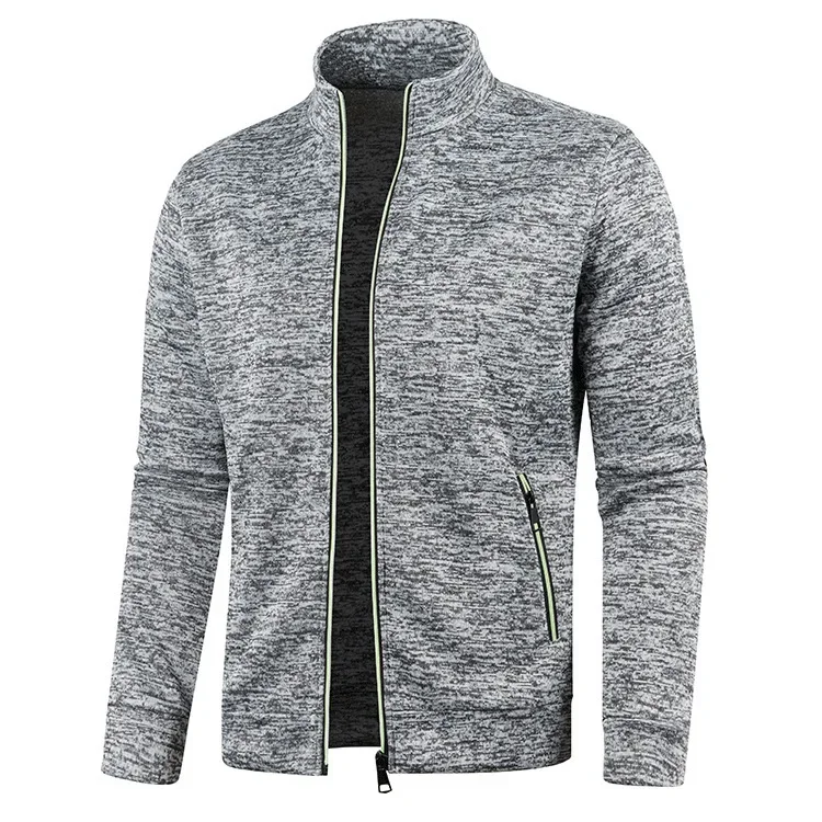 

Men's Long - Zippered, Knitted - Sleeved, Thin - Fleece, Trendy Cardigan Sweatshirt Outerwear for Autumn and Winter. S-XXXXL