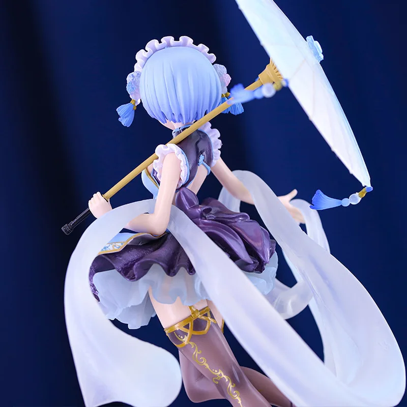 Nieuwe Anime Re0 Figuur Cheongsam Rem Lolita Ver Jurk Kawaii Rem Action Figure Pvc Collectie Ornamenten Model Pop Speelgoed gift