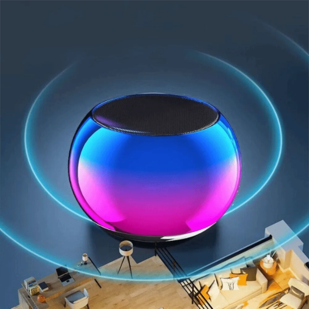 Mini Bluetooth Speaker Keychain Metal Shell Dual Color Portable Speaker Keychain Compact Size Stereo Sound Mini Speaker Keychain