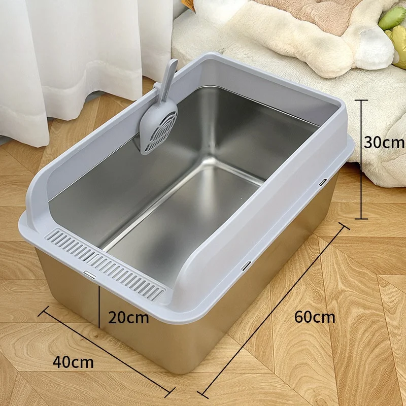 Cat Litter Spoon New Design Cat Litter Box Entrance Splash-proof Large Cat Toilet Litter Box