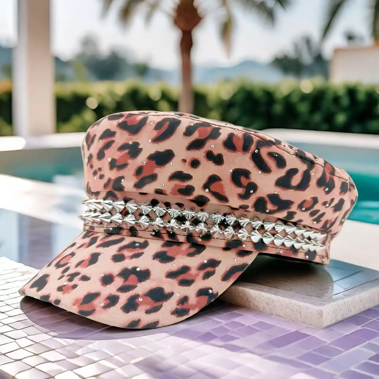 HongLuan zoet geruit patroon baret en krantenjongenspet vrouw, cosplay vrouwelijke accessoires