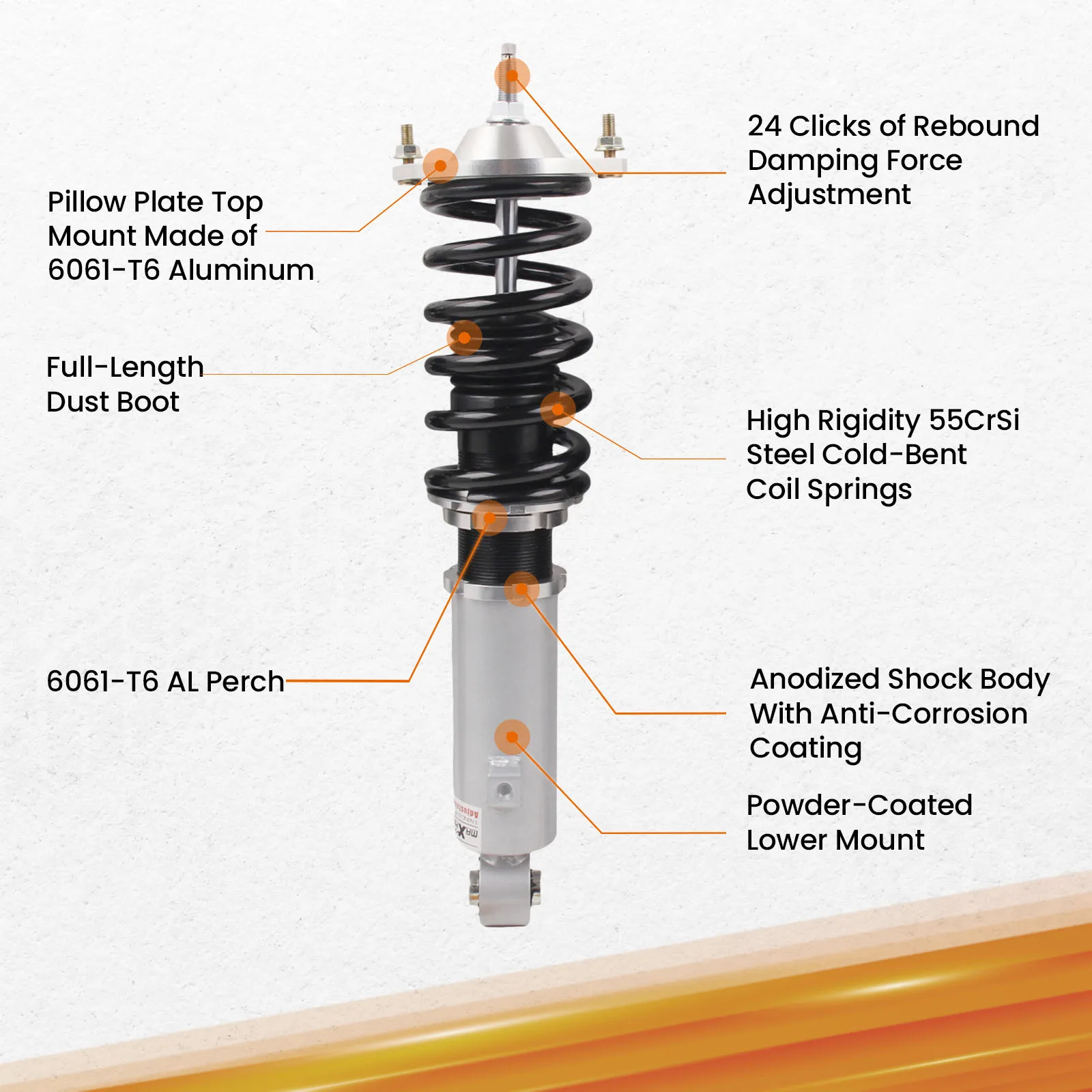 maXpeedingrods Coilovers Suspension Kit with Adjustable Damper for