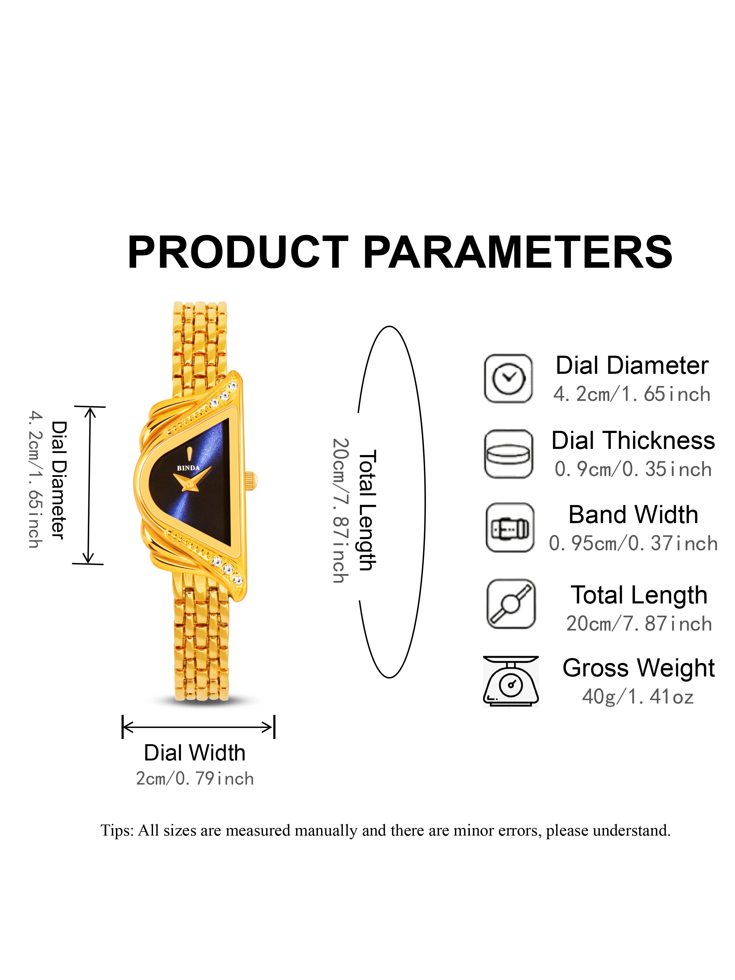 Jam Tangan Kuarsa Wanita Binda dengan Kotak Hadiah, Gaya Gelang Modis, Desain Elegan & Trendi, Hadiah Wanita yang Sempurna