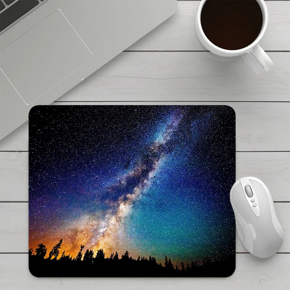 Night Sky Galaxy Small Gaming Mouse Pad Computer Mousepad PC Gamer Mouse Mat Laptop Office Mausepad XXL Keyboard Mat Desk Pad