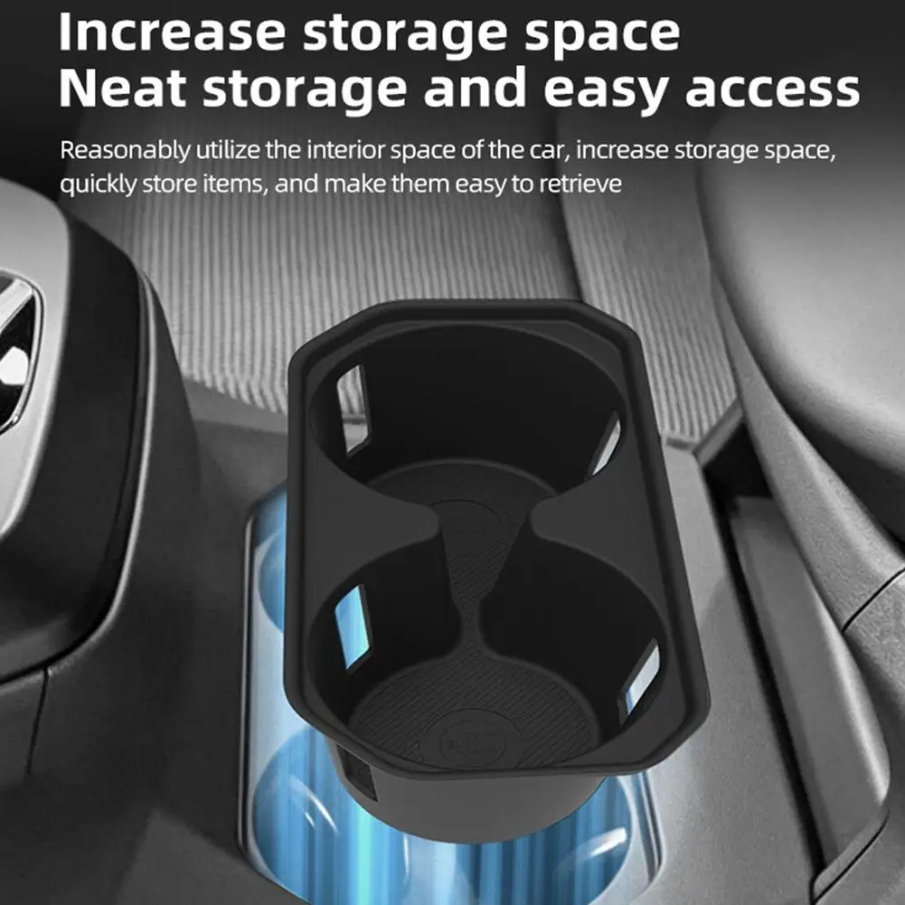 TPE Anti-Slip Cup Holder for BZ4X 2026 Center Console Beverage Limiter with Non-Slip Base