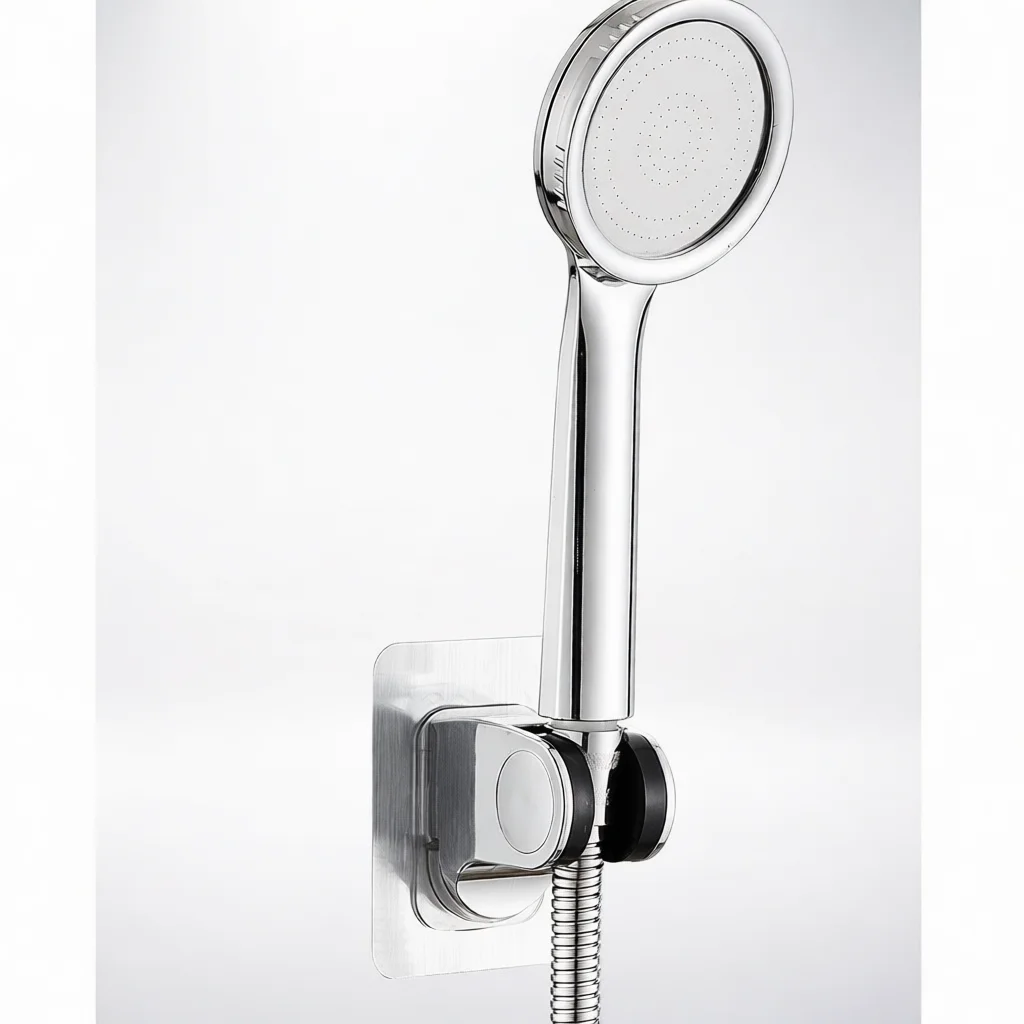 Bathroom Shower Head Handheld High Pressure Sprayer Water Saving Detachable Rainfall Nozzle Round Bath Ultra Slim Accessory