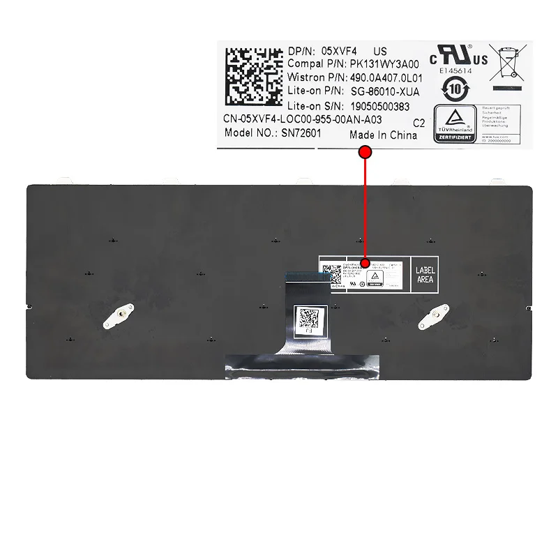 Neues Original für Dell Latitude 3180 3181 3189 3190 3300 3310 3380 Serie Laptop eingebaute Tastatur wvpk0 0 k47j pk131ww4a14