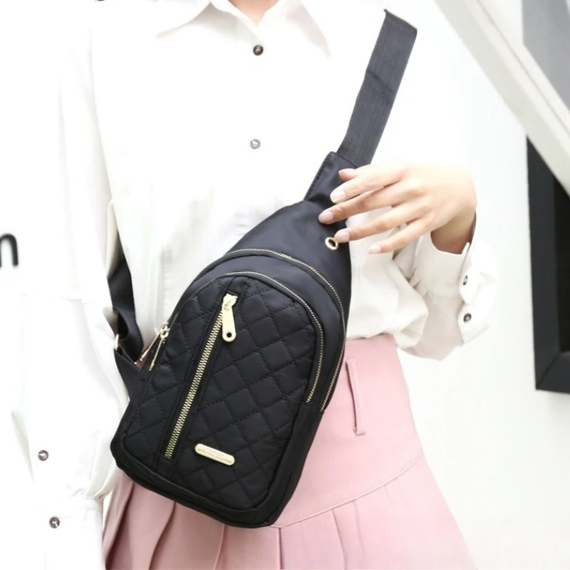 Neutral Style Backpack for Men and Women with Multiple Color Slanted Fabric and Nylon Material Suitable for Travel Hot Selling