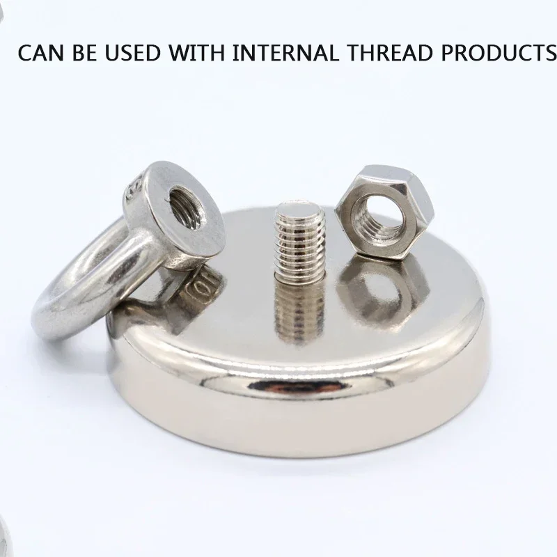 Neodymium Shallow Pot Magnets With Internal Thread Hole have a threaded Stem Be Used For Every kind of Tapped Screws Dia  8-90mm