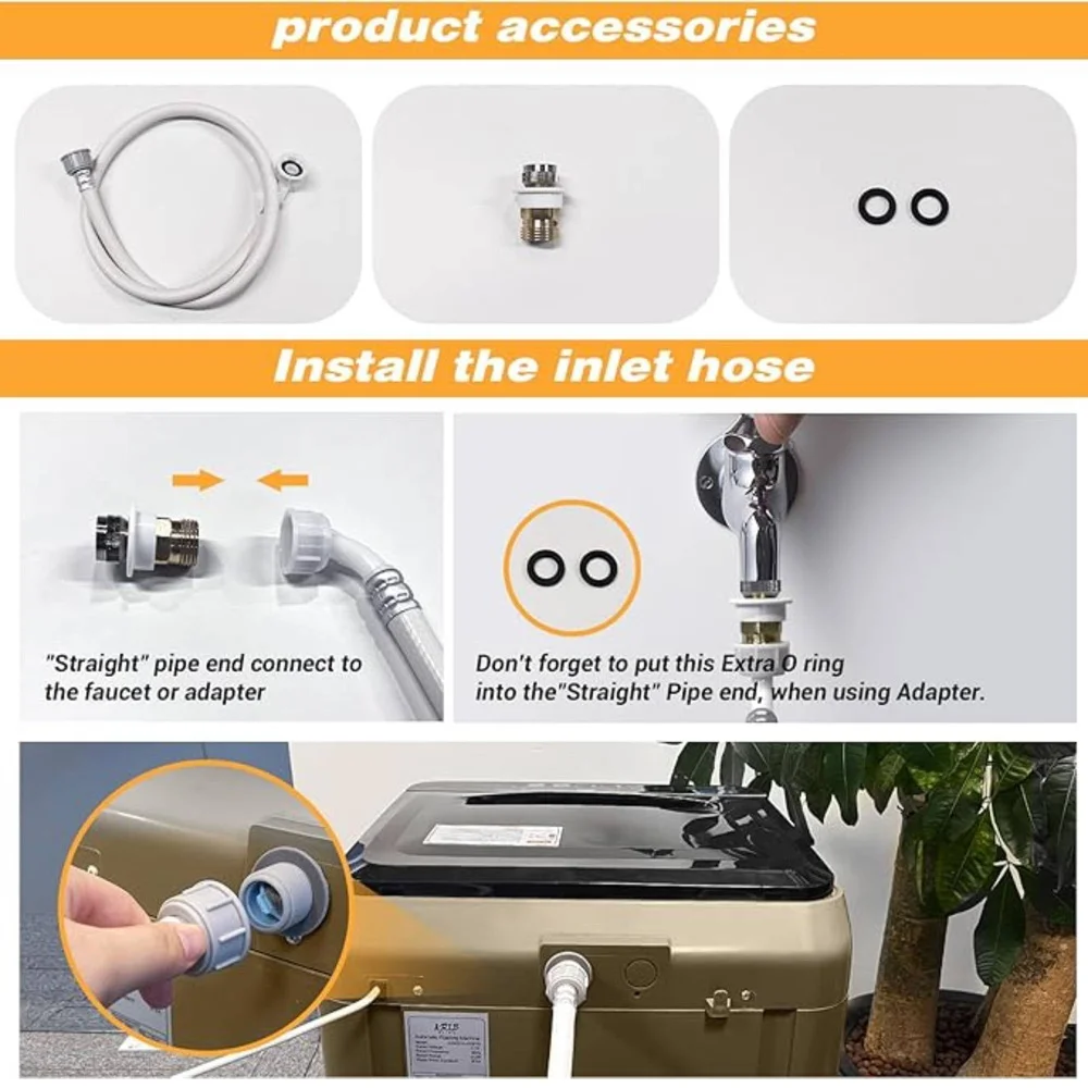 전자동 상부 투입식 세탁기 8kg 휴대용 세탁기 10가지 프로그램 8단계 물량 조절 소형 디자인 세탁 솔루션