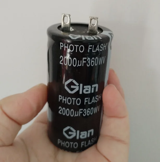 Low ESR 1pc 360v 2000uf Photo Flash Capacitor 35*70mm 35*60mm