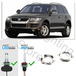 OE-Spec H7 LED HID 헤드라이트 전구 소켓 리테이너 홀더 어댑터, 폭스바겐 파사트 B5.5 티구안 투아렉 아메오 아우디 A6 스코다용, 2 개