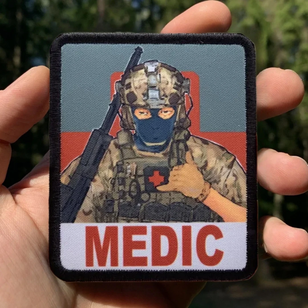 

Medical Rescue Tactical Morale Badge Printed Hook and Loop Patch Military Armband Backpack Decoration Sticker