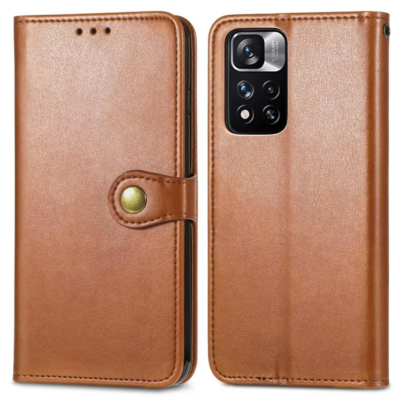 Stand Flip Leather Case for Xiaomi POCO M4 Pro 5G NFC M 4 POCOM4 Card Slot Cell Phone Cover