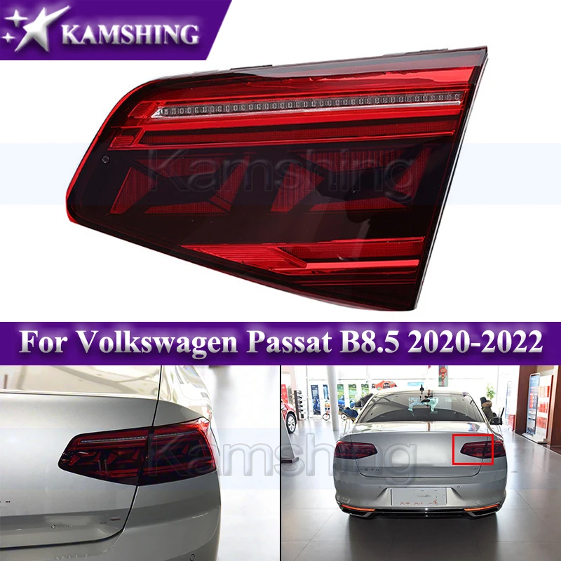 

Задний фонарь заднего бампера Kamshing для Volkswagen Passat B8.5 2020-2022, внутренний задний фонарь, сигнальная лампа, предупреждающий стоп-сигнал, дальний фонарь