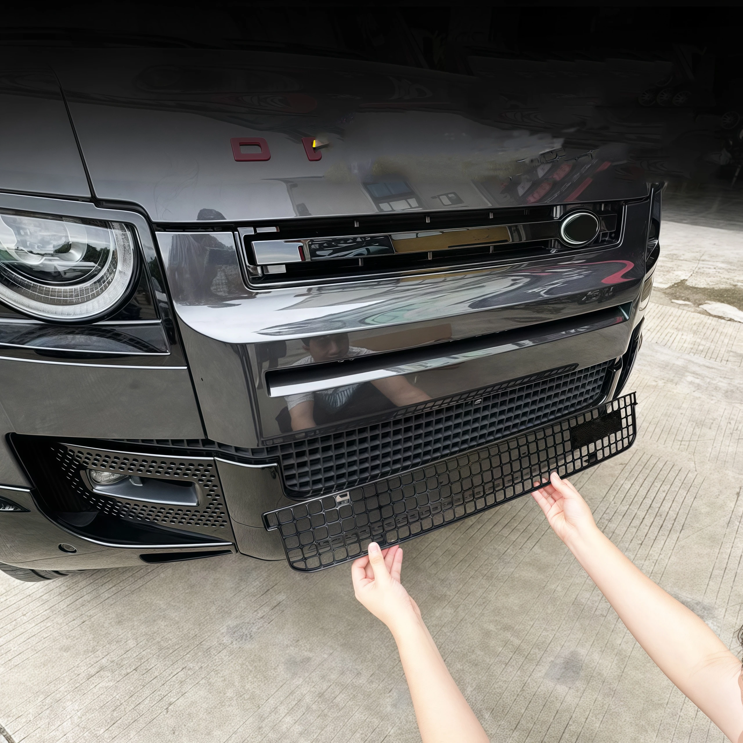 For Land Rover 20-25 Defender 110 medium net water tank insect net 90 air inlet protective cover buckle without disman