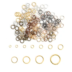 50-200 pçs/lotes Jump Rings 3-20mm Metal DIY Descobertas Jóias Split Ring para fazer jóias Suprimentos Atacado