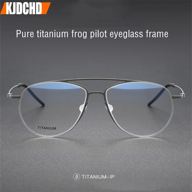 New Pilot Titanium Glasses For Women Optical No Screw Frames Lightweight Aviator Spectacle Men's Eyewear