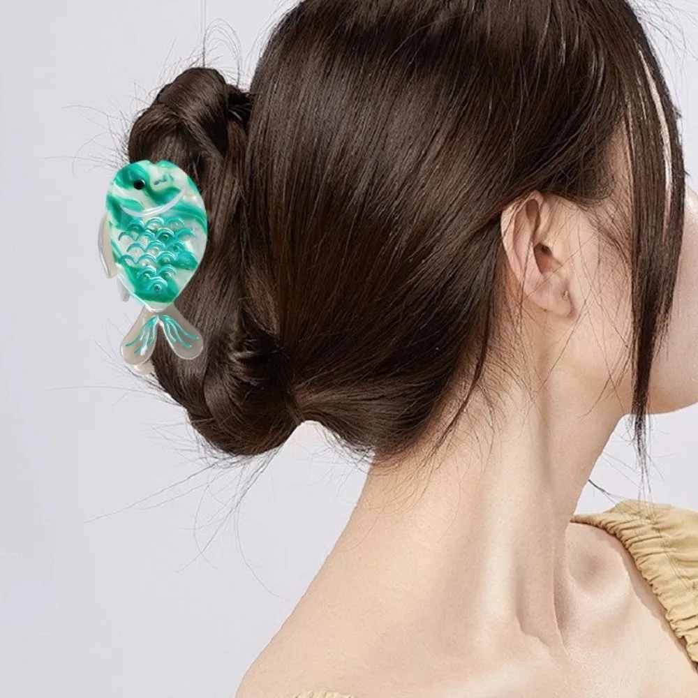 

Personalized Cartoon Fish Hair Claw Dolphin Ocean Animal Shark Clip Shark Colorful Acetic Acid Hair Claw Travel