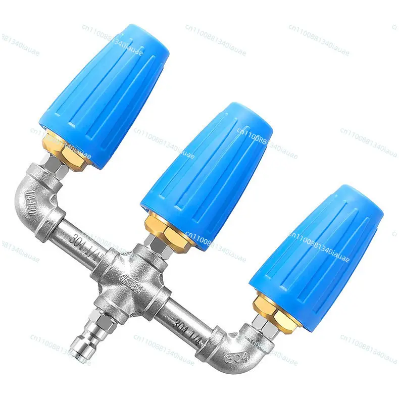 

Ultra-high Pressure Water Gun Nozzle Copper 360 Rotary Nozzle Ceramic Core High Pressure Cleaning 2.0 Hole 3 in 1 Turbine
