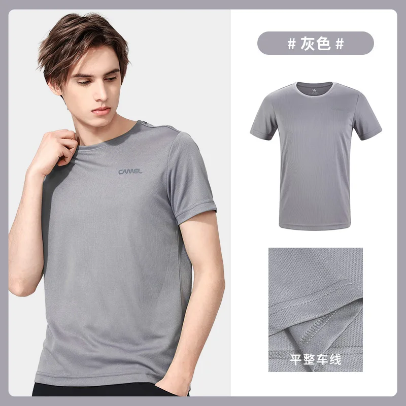 GOLDEN CAMEL Men\'s T-shirt 2023 Summer Quick-dry t-shirt Man Sports Short-sleeved Running Shirts Fitness Top Tactical Clothing