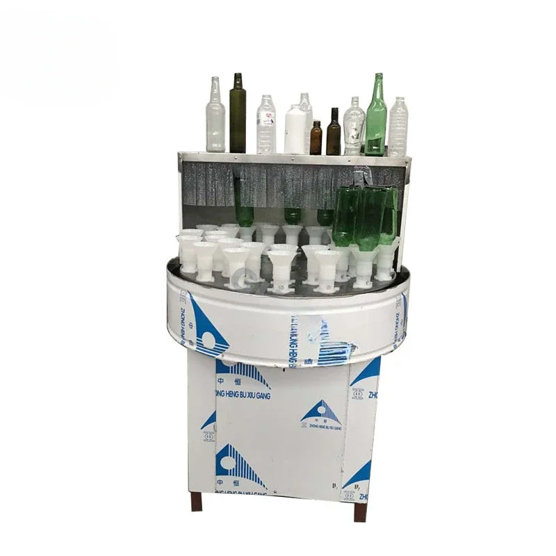 

Rotary glass wine bottle cleaning machine by water