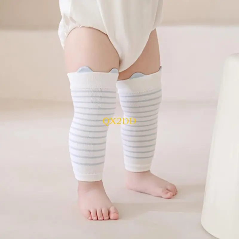 QX2D 3Pairs Thin Comfortable Leg Warmers for Children Elastic Knee Guards Fabric Indoor Outdoor Play Knee Sleeve view 2