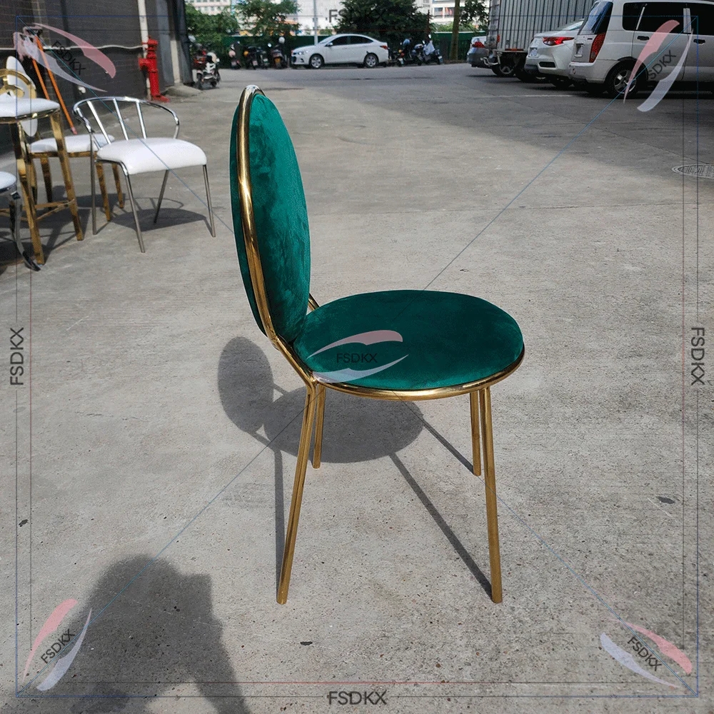 

Exquisite Banquet Party Event Velvet Green Nordic Modern Luxury Dining Chairs