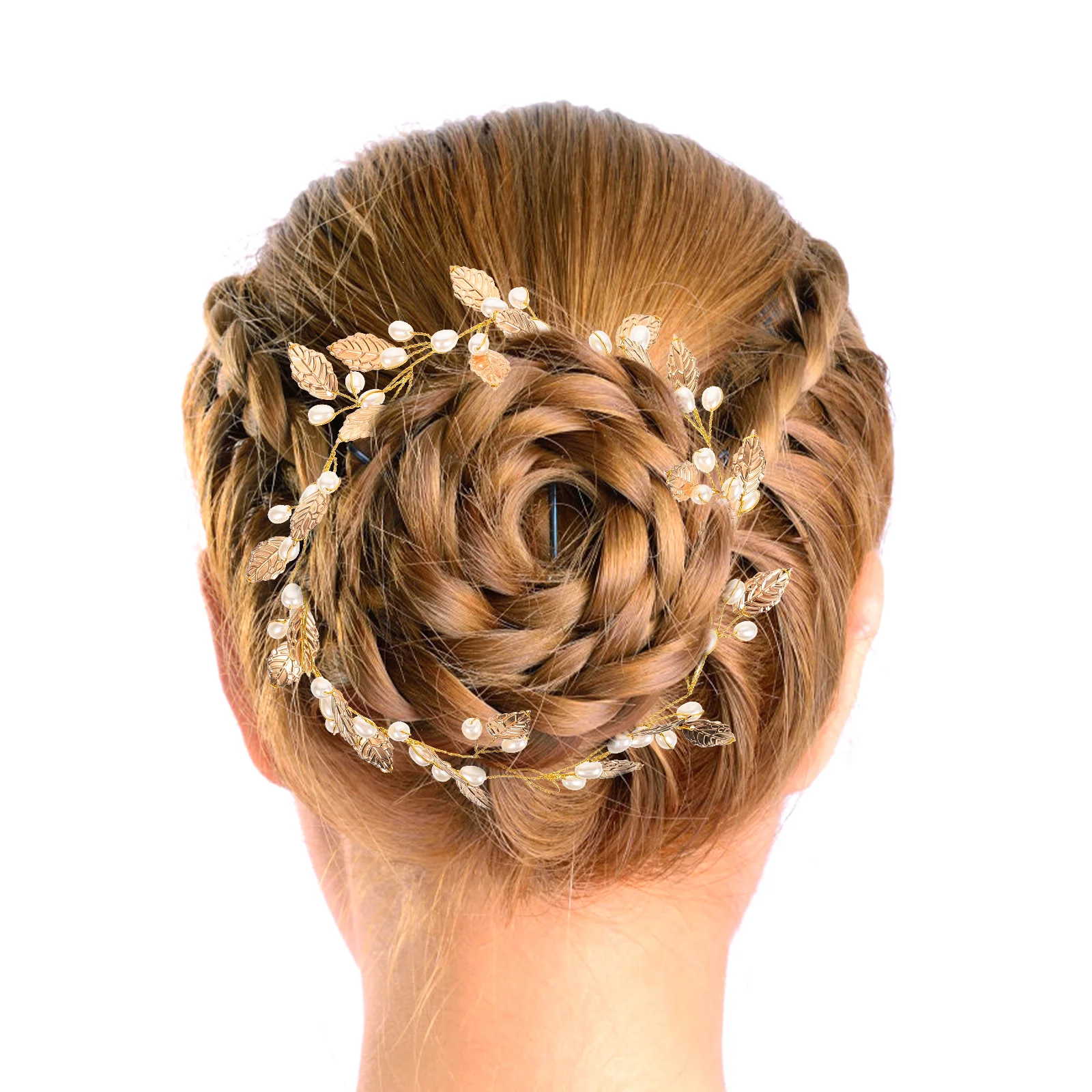 

Pearl Hair Accessories Headpiece Jewellery Wedding Bridal Vine Imitation Pearls Jewelry for Bride Bridesmaid Women