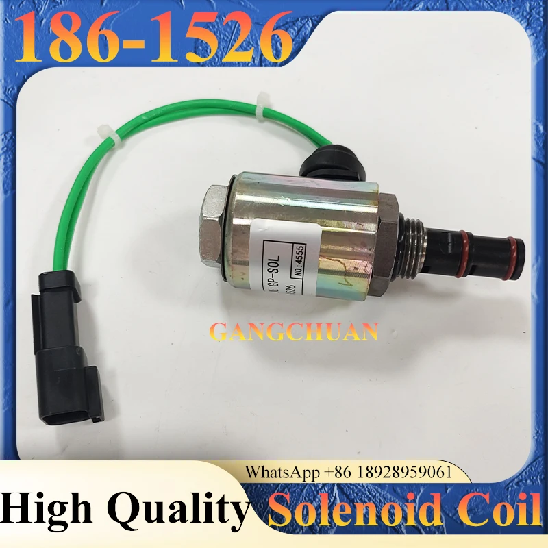 High Quality  24V 1861526 186-1526 Solenoid Valve Coil for Wheel Loader Series 950GC 924GZ 938G 928G 950F