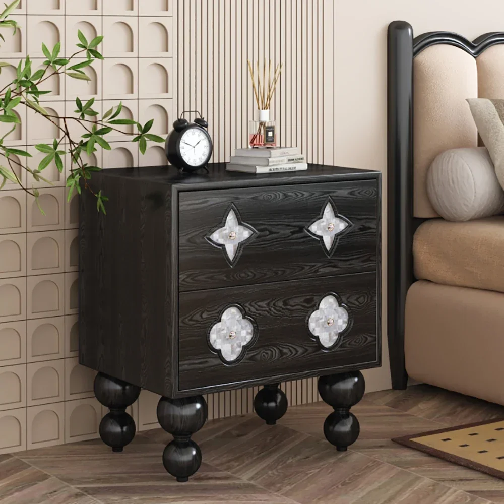 

Modern Design Nightstand Storage Trendy Drawer Elegant Nightstand Aesthetic Classic Mesa De Cabeceira Bedroom Furniture