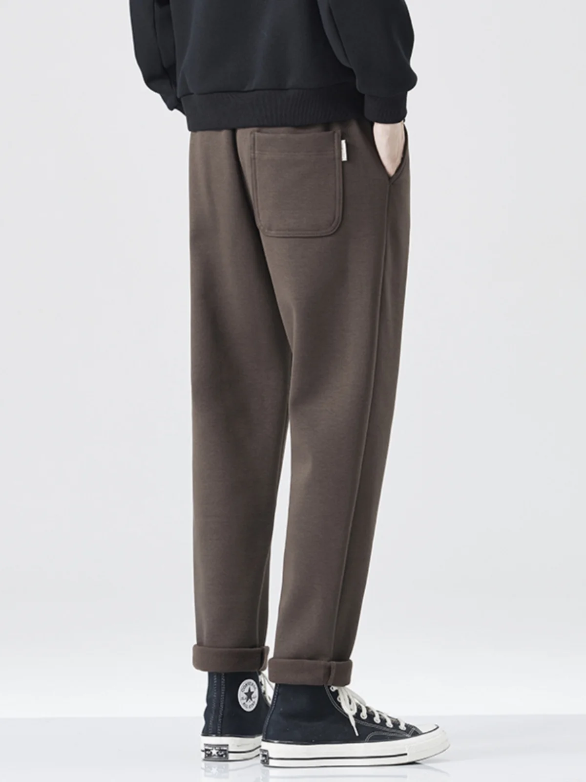 

Мужские повседневные джинсы свободного кроя American Style с флисовой подкладкой, утепленные, для осени и зимы, плотные, спортивные, свободные