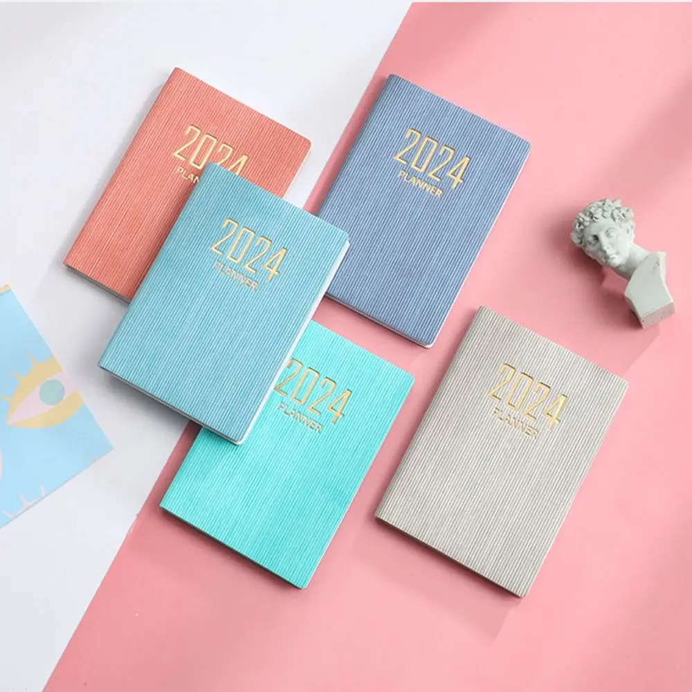 2024 A7 Mini Pocket Notebook 365 Days Notepad Diary Notebook Day Week Month Planner Office School Stationery