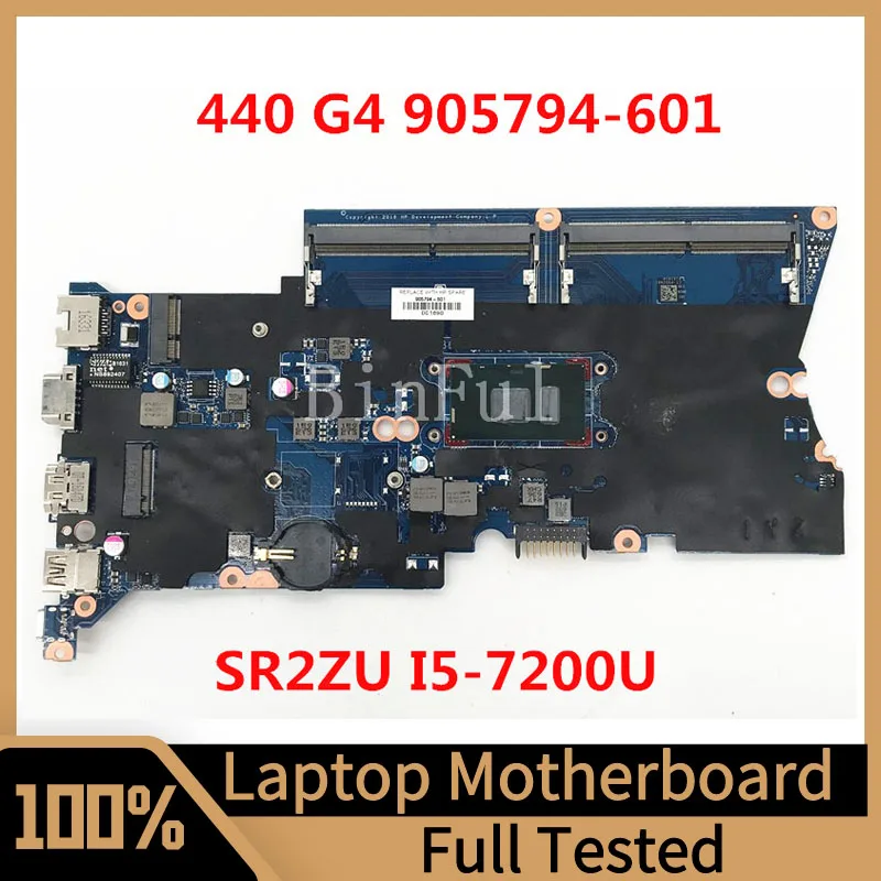 

905794-601 905794-501 905794-001 810242-002 For HP ProBook 440 G4 Laptop Motherboard With SR2ZU I5-7200U CPU 100% Full Tested OK