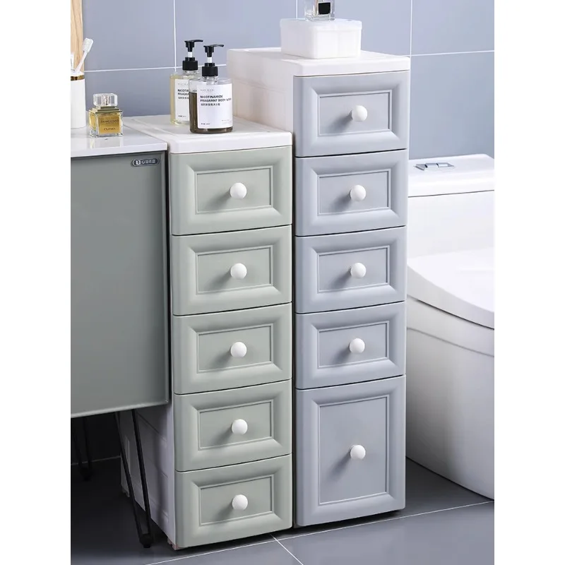 20/25cm seam storage cabinet, drawer style plastic kitchen gap shelf, narrow edge bathroom storage cabinet