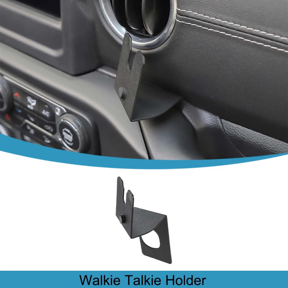 Car Walkie Talkie Mount Bracket Phone Holder for Jeep Wrangler JL 2018 2019 2020 2021 2022 2023 2024 Auto Interior Accessories