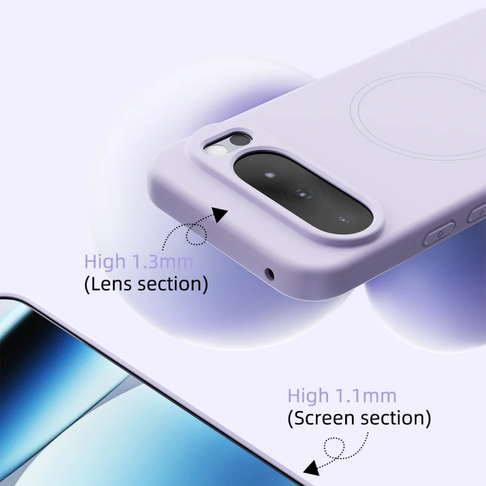 حافظة من السيليكون السائل الناعم غير اللامع من Magsafe لهاتف Google Pixel 10 9 Pro XL 10A 9A غطاء رفيع مقاوم للصدمات للشحن اللاسلكي المغناطيسي