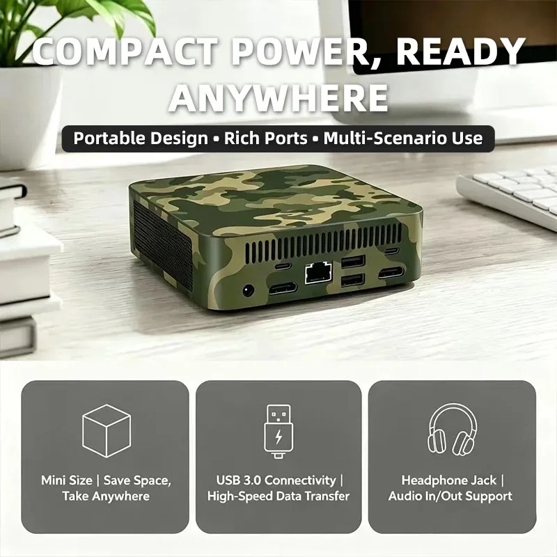 2026 New Intel Core N150 MINI PC 16GB RAM 1TB 2TB SSD WIFI 6 BT5.2 4K HD Mini Gaming Office Study Pc